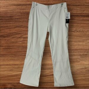 89th & Madison Womens Large 34" Comfort Waist Chalk White Stretch Dress Pants